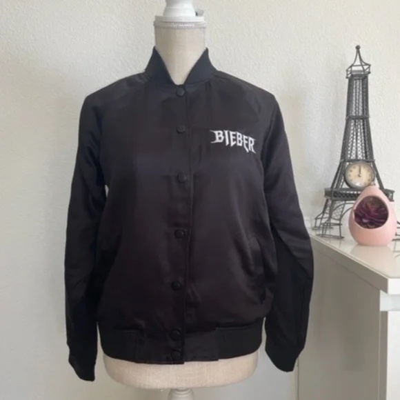 Purpose Tour | 2016 Justin Bieber Limited Edition Black Bomber Jacket | Size S - Picture 2 of 10